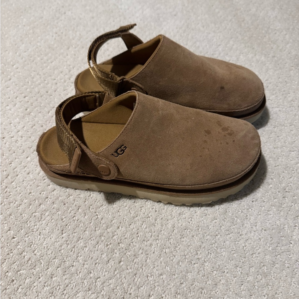UGG Suede Slingback Clogs in Brown